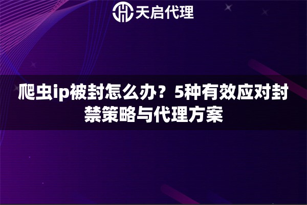 爬虫ip被封怎么办？5种有效应对封禁策略与代理方案