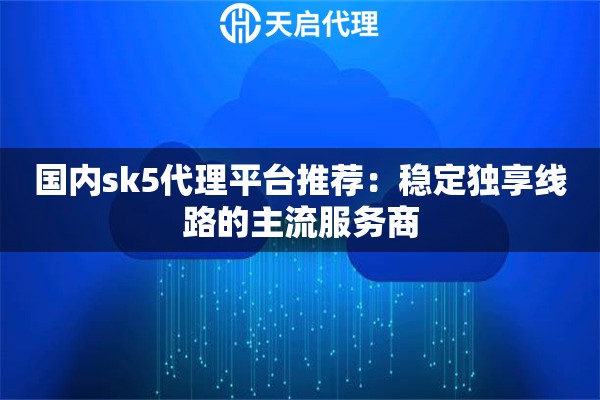 国内sk5代理平台推荐:稳定独享线路的主流服务商 国内sk5代理平台推荐:稳定独享线路的主流服务商