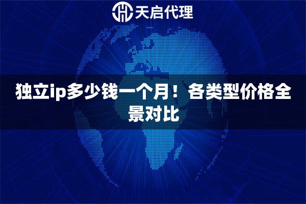独立ip多少钱一个月！各类型价格全景对比