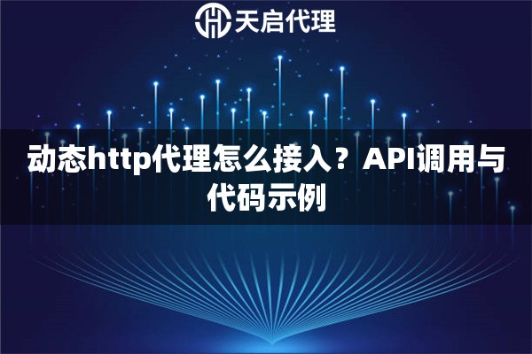 动态http代理怎么接入？API调用与代码示例