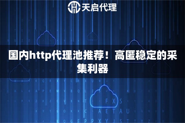 国内http代理池推荐！高匿稳定的采集利器