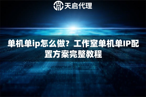 单机单ip怎么做？工作室单机单IP配置方案完整教程