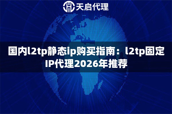 国内l2tp静态ip购买指南：l2tp固定IP代理2026年推荐