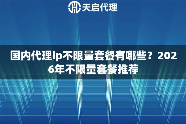 国内代理ip不限量套餐有哪些?2026年不限量套餐推荐 国内代理ip不限量套餐有哪些?2026年不限量套餐推荐