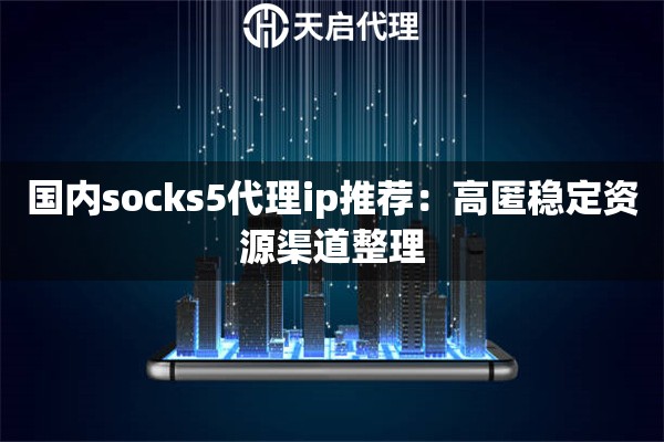 国内socks5代理ip推荐:高匿稳定资源渠道整理 国内socks5代理ip推荐:高匿稳定资源渠道整理