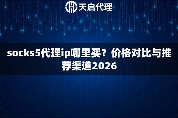 socks5代理ip哪里买?价格对比与推荐渠道2026 socks5代理ip哪里买?价格对比与推荐渠道2026