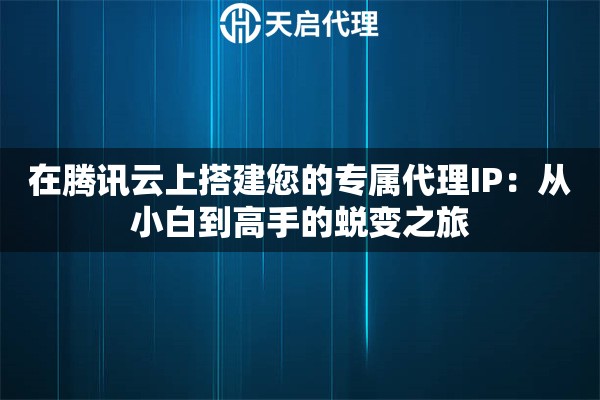 在腾讯云上搭建您的专属代理IP：从小白到高手的蜕变之旅