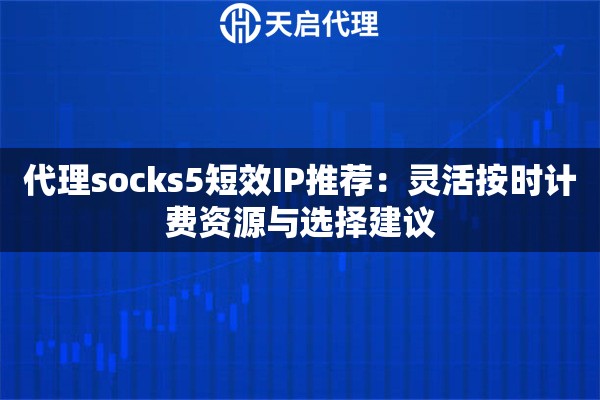 代理socks5短效IP推荐:灵活按时计费资源与选择建议 代理socks5短效IP推荐:灵活按时计费资源与选择建议