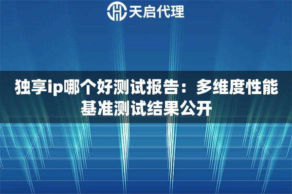 独享ip哪个好测试报告：多维度性能基准测试结果公开