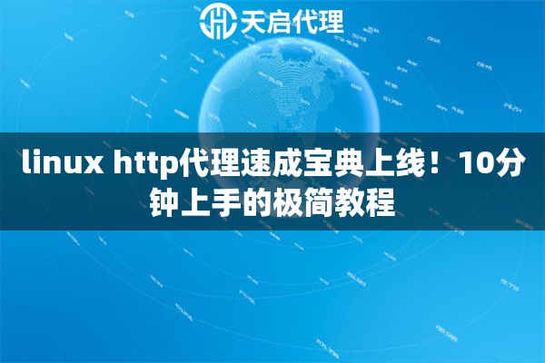 linux http代理速成宝典上线！10分钟上手的极简教程