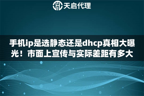 手机ip是选静态还是dhcp真相大曝光!市面上宣传与实际差距有多大 手机ip是选静态还是dhcp真相大曝光!市面上宣传与实际差距有多大