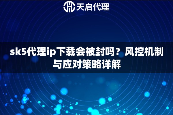 sk5代理ip下载会被封吗？风控机制与应对策略详解