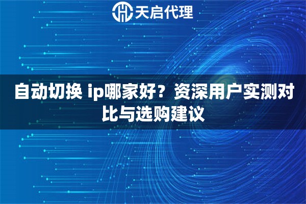 自动切换 ip哪家好？资深用户实测对比与选购建议