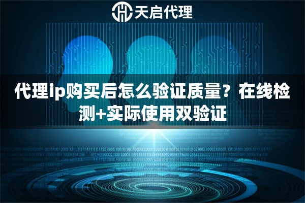 代理ip购买后怎么验证质量？在线检测+实际使用双验证