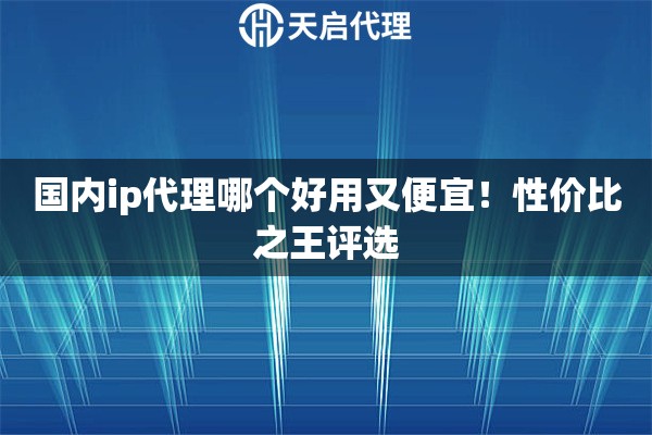 国内ip代理哪个好用又便宜！性价比之王评选