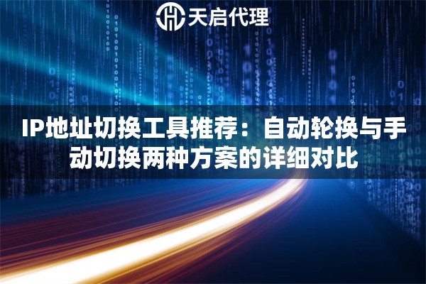 IP地址切换工具推荐：自动轮换与手动切换两种方案的详细对比