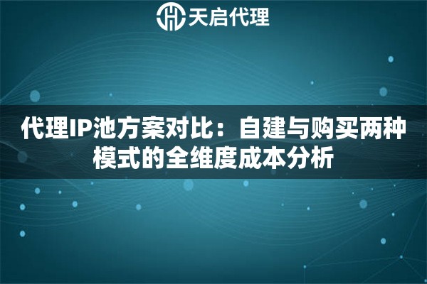 代理IP池方案对比：自建与购买两种模式的全维度成本分析