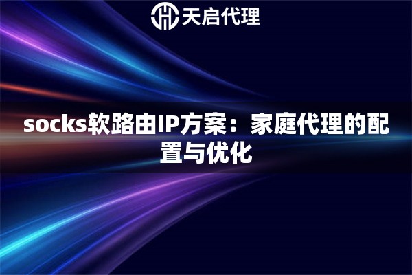 socks软路由IP方案：家庭代理的配置与优化