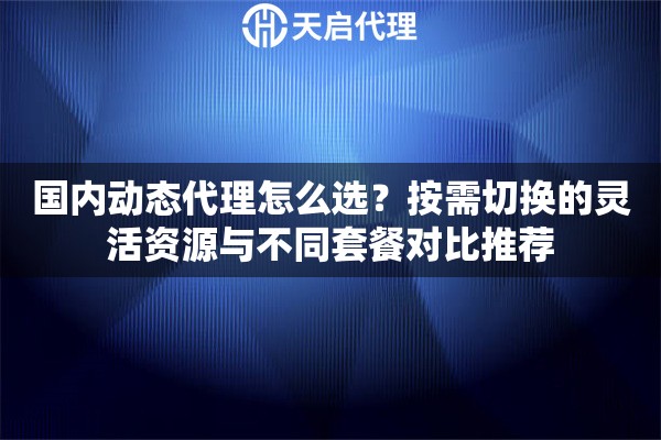 国内动态代理怎么选?按需切换的灵活资源与不同套餐对比推荐 国内动态代理怎么选?按需切换的灵活资源与不同套餐对比推荐
