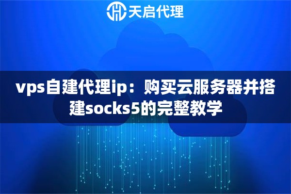 vps自建代理ip：购买云服务器并搭建socks5的完整教学