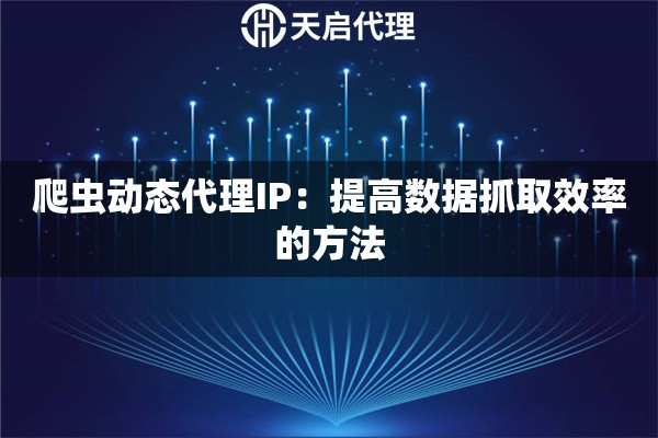 爬虫动态代理IP：提高数据抓取效率的方法