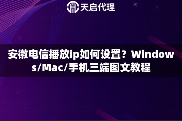安徽电信播放ip如何设置？Windows/Mac/手机三端图文教程