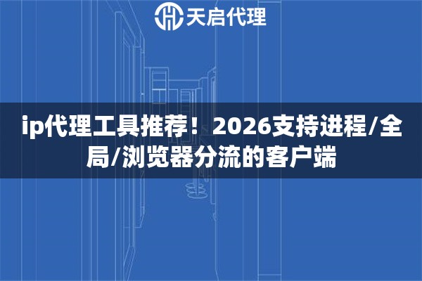 ip代理工具推荐！2026支持进程/全局/浏览器分流的客户端