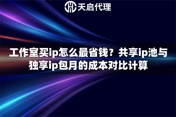 工作室买ip怎么最省钱？共享ip池与独享ip包月的成本对比计算