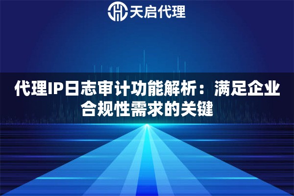代理IP日志审计功能解析：满足企业合规性需求的关键