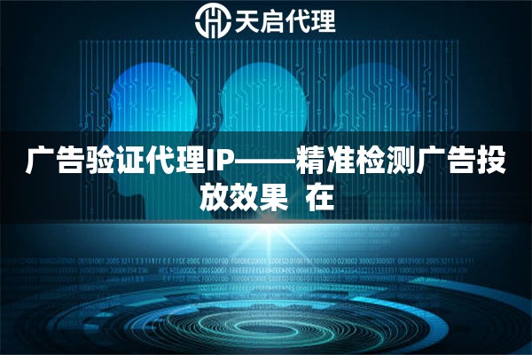 广告验证代理IP——精准检测广告投放效果  在
