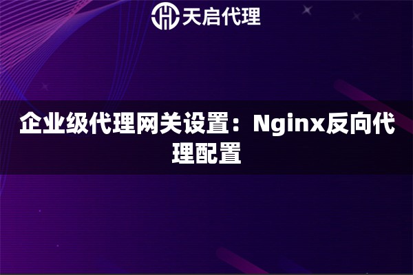 企业级代理网关设置：Nginx反向代理配置