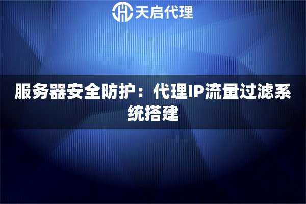 服务器安全防护：代理IP流量过滤系统搭建
