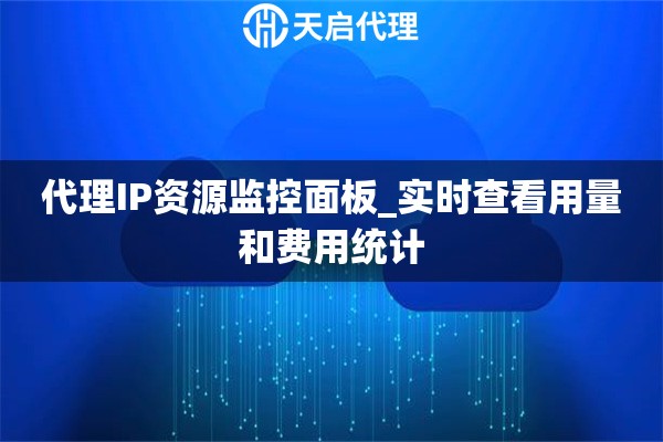 代理IP资源监控面板_实时查看用量和费用统计