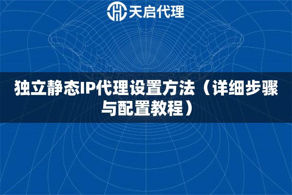 独立静态IP代理设置方法（详细步骤与配置教程）