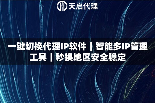 一键切换代理IP软件｜智能多IP管理工具｜秒换地区安全稳定