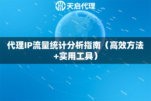 代理IP流量统计分析指南（高效方法+实用工具）