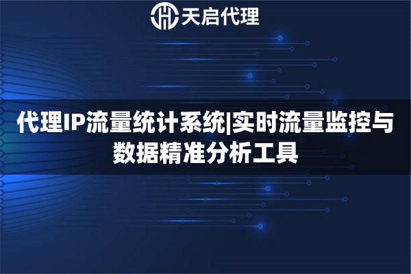 代理IP流量统计系统|实时流量监控与数据精准分析工具
