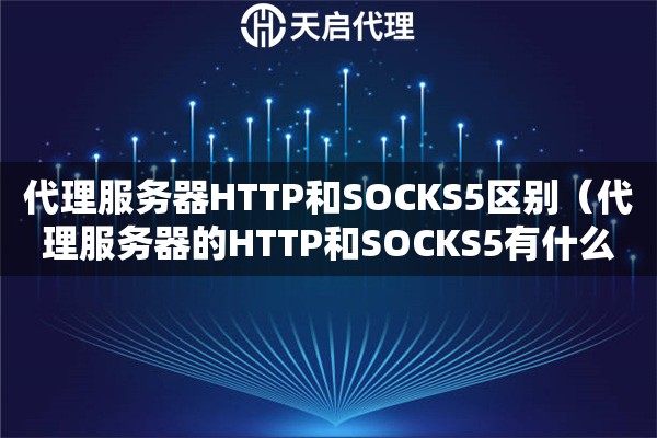 代理服务器HTTP和SOCKS5区别（代理服务器的HTTP和SOCKS5有什么区别）