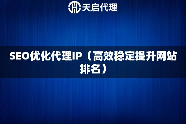 SEO优化代理IP（高效稳定提升网站排名）