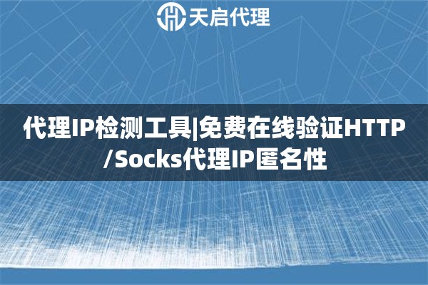 代理IP检测工具|免费在线验证HTTP/Socks代理IP匿名性