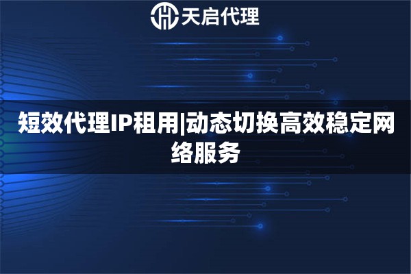 短效代理IP租用|动态切换高效稳定网络服务