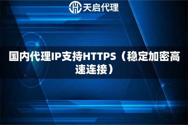 国内代理IP支持HTTPS（稳定加密高速连接）
