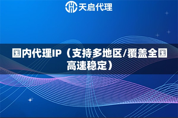 国内代理IP（支持多地区/覆盖全国高速稳定）