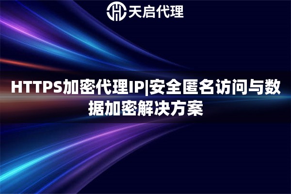 HTTPS加密代理IP|安全匿名访问与数据加密解决方案