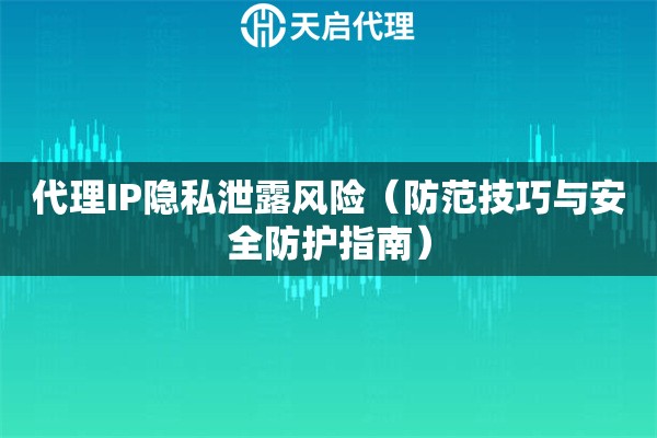 代理IP隐私泄露风险（防范技巧与安全防护指南）
