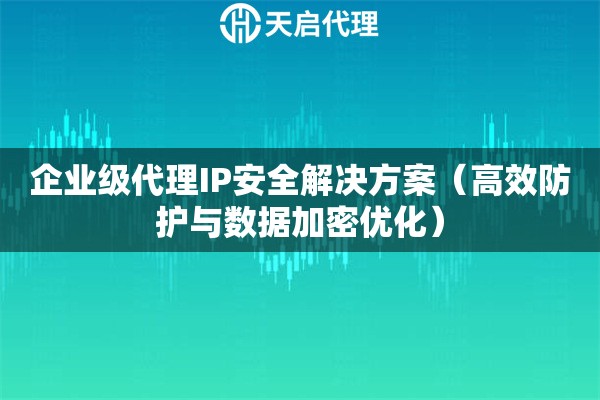企业级代理IP安全解决方案（高效防护与数据加密优化）