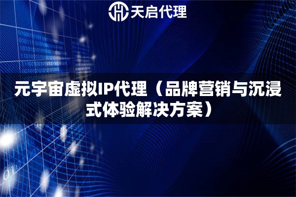 元宇宙虚拟IP代理（品牌营销与沉浸式体验解决方案）
