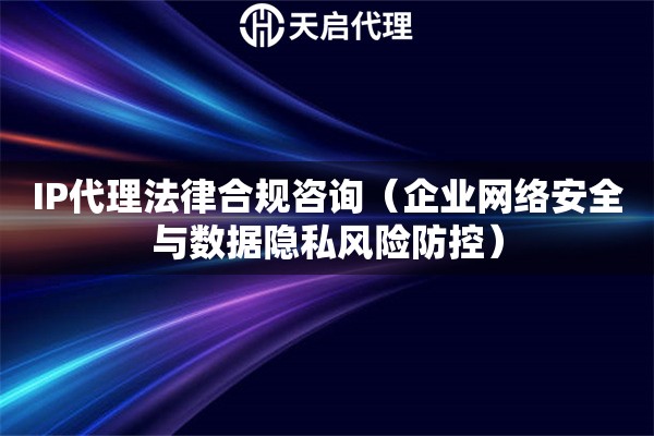 IP代理法律合规咨询（企业网络安全与数据隐私风险防控）