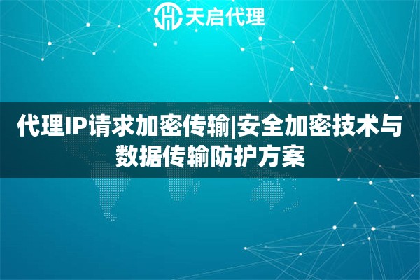 代理IP请求加密传输|安全加密技术与数据传输防护方案