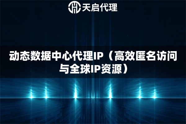 动态数据中心代理IP（高效匿名访问与全球IP资源）